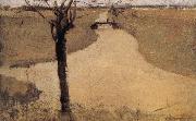 Piet Mondrian The trees beside the kerfi river painting